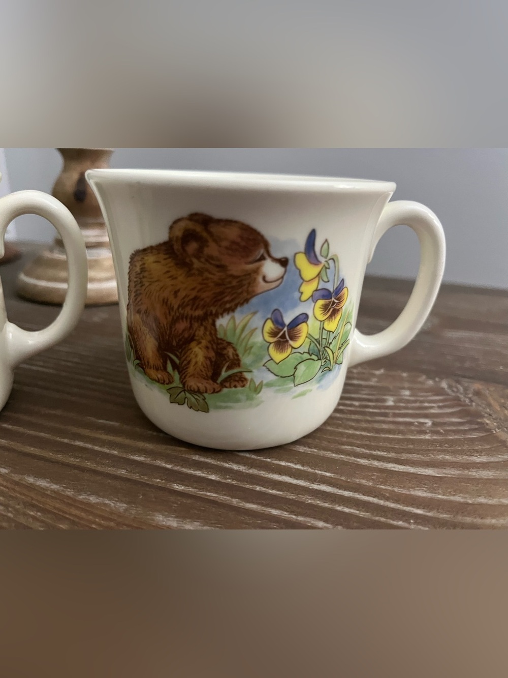 Set of 2~Vintage Royal Kent Teddy Bear Children’s Cup Bone China England - Picture 9 of 12
